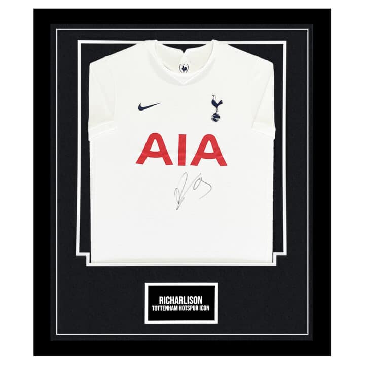 Signed Richarlison Framed Shirt - Tottenham Hotspur Icon Autograph