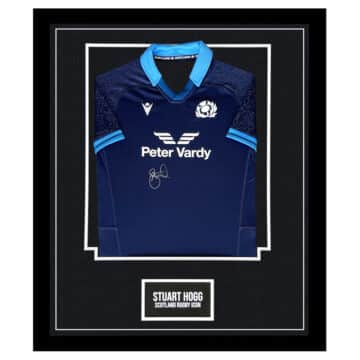 Signed Stuart Hogg Scotland Rugby Framed Shirt - 6 Nations 2023