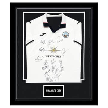 Signed Swansea City Framed Shirt - Championship Squad 2023