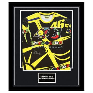 Signed Valentino Rossi Framed Shirt - MotoGp World Champion