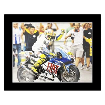 Signed Valentino Rossi Photo Display – 12x10 MotoGP World Champion