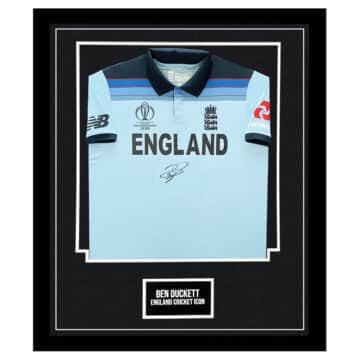 Ben Duckett Signed Framed Shirt - England Cricket Icon