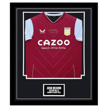 John McGinn Signed Aston Villa Framed Shirt - Premier League 2023