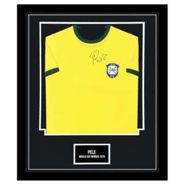 Pele Signed Framed Brazil Jersey - World Cup Winner 1970