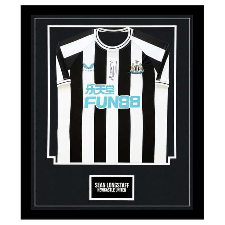 Sean Longstaff Signed Framed Newcastle United Shirt - Premier League 2023