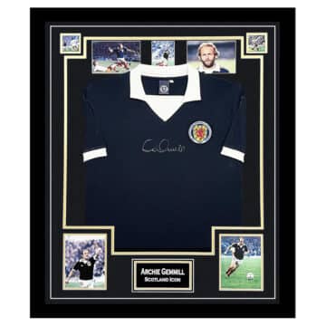 Signed Archie Gemmill Framed Shirt - Scotland Icon Jersey