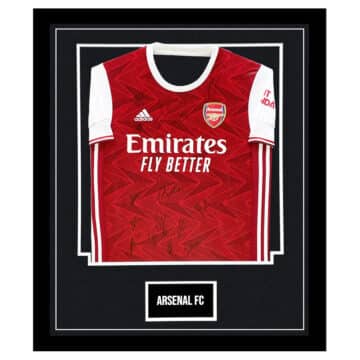 Signed Arsenal FC Framed Shirt - Smith-Rowe, Willian & Martinelli Autograph