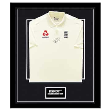 Signed Ben Duckett Framed Shirt - England Cricket Icon