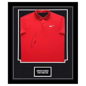 Signed Carlos Alcaraz Framed Shirt - Spain Tennis Icon