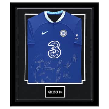 Signed Chelsea FC Framed Shirt - Squad Autograph