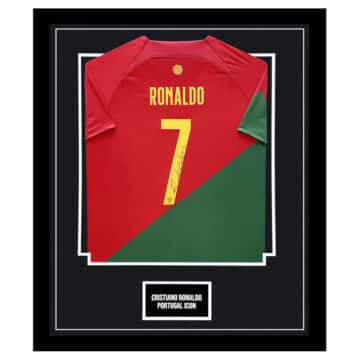 Signed Cristiano Ronaldo Framed Shirt - Portugal Icon