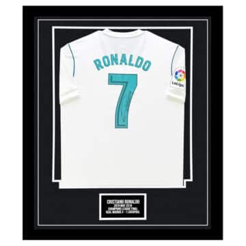 Signed Cristiano Ronaldo Framed Shirt - UCL Final 2018 vs Liverpool