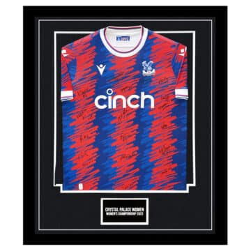 Signed Crystal Palace Women Framed Shirt - Women's Championship 2023