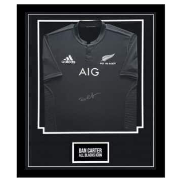 Signed Dan Carter Framed Shirt - All Blacks Icon Jersey