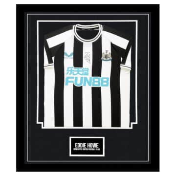 Signed Eddie Howe Framed Shirt - Newcastle United FC Icon