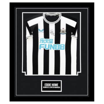 Signed Eddie Howe Framed Shirt - Newcastle United Manager