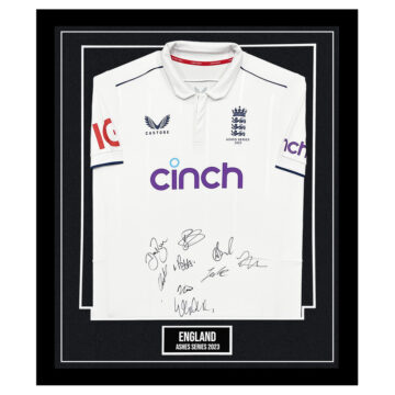 Signed England Cricket Framed Shirt - Ashes Series 2023