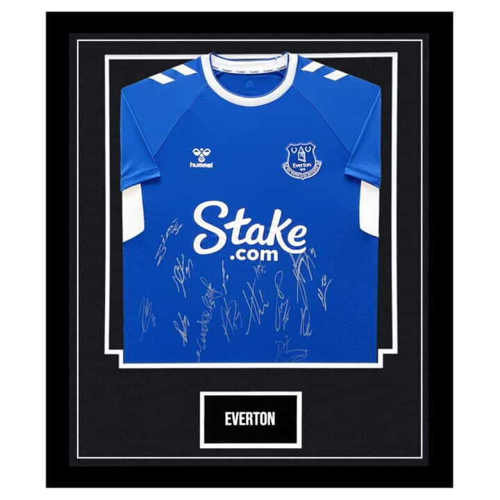 Signed Everton Framed Shirt - Premier League Squad 2023