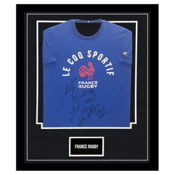 Signed France Rugby Framed Shirt - Squad Autograph Jersey