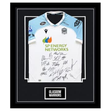 Signed Glasgow Warriors Framed Shirt - Squad Autograph Jersey