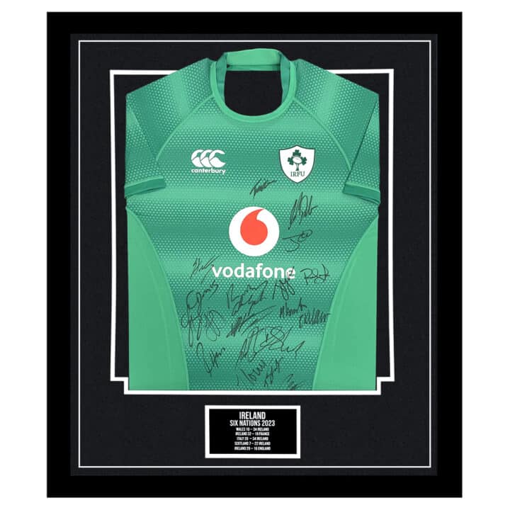 Signed Ireland Rugby Framed Jersey - Six Nations 2023