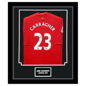 Signed Jamie Carragher Framed Shirt - Liverpool FC Icon