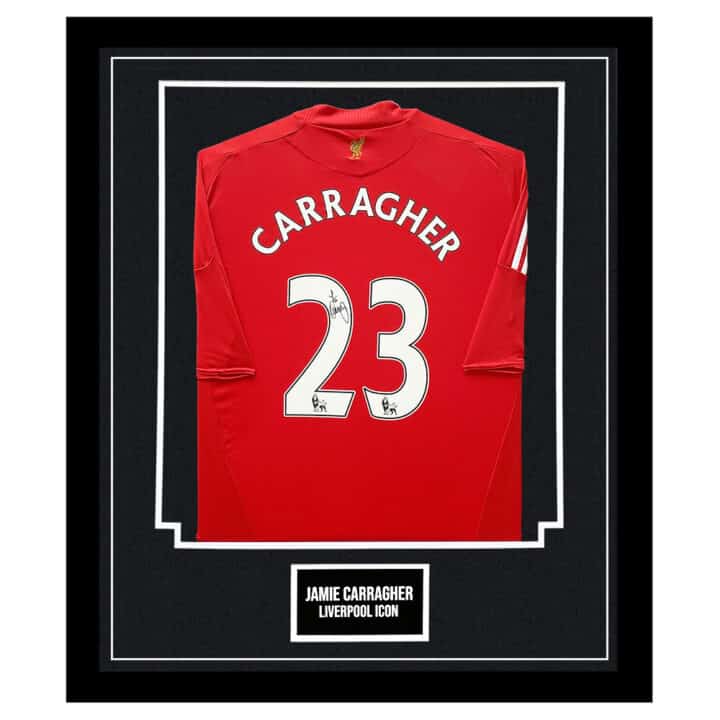 Signed Jamie Carragher Framed Shirt - Liverpool FC Icon