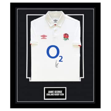 Signed Jamie George Framed Shirt - England Rugby Icon