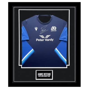 Signed Jamie Ritchie Framed Shirt - Scotland Rugby Icon