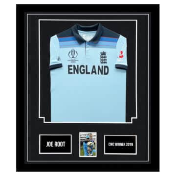 Signed Joe Root Framed Display - CWC Winner 2019 Jersey