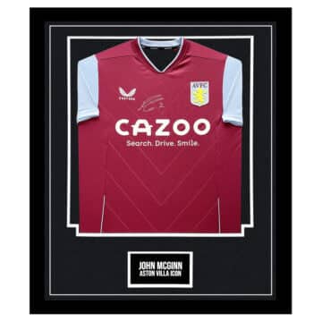 Signed John McGinn Aston Villa Framed Shirt - Premier League 2023