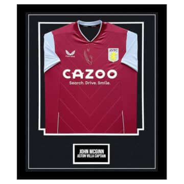 Signed John McGinn Framed Shirt - Aston Villa Captain