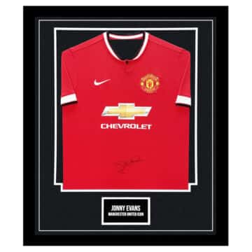 Signed Jonny Evans Framed Shirt - Manchester United Icon