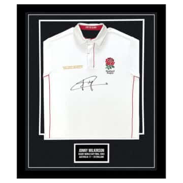 Signed Jonny Wilkinson Framed Shirt - Australia vs England 2003