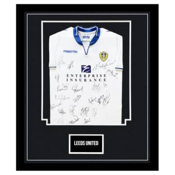 Signed Leeds United Framed Shirt - Championship Squad Autograph