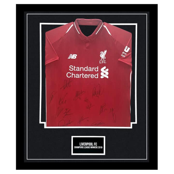 Signed Liverpool FC Framed Shirt - Champions League Winners 2019 (Copy)