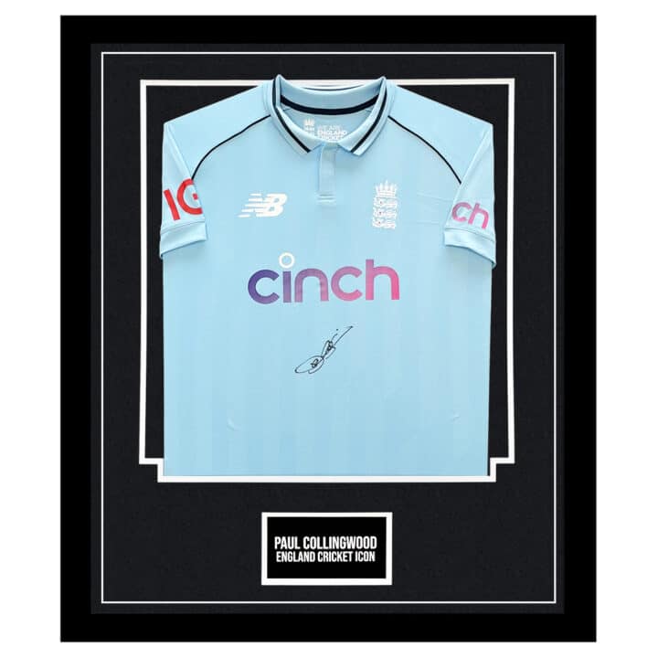 Signed Paul Collingwood Framed ODI Shirt - England Cricket Icon