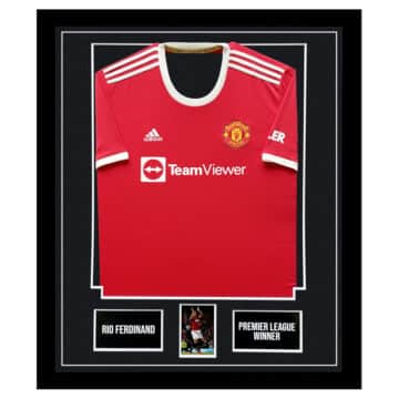 Signed Rio Ferdinand Framed Display Shirt - Premier League Winner