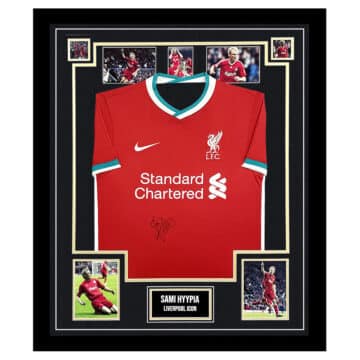 Signed Sami Hyypia Framed Shirt - Liverpool FC Icon