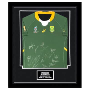 Signed Springboks Framed Shirt - RWC Final England vs South Africa 2019