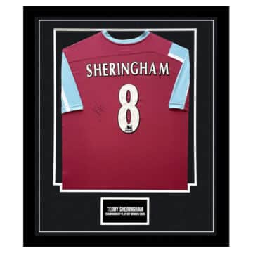 Signed Teddy Sheringham Framed West Ham Shirt - Playoff Winner 2005