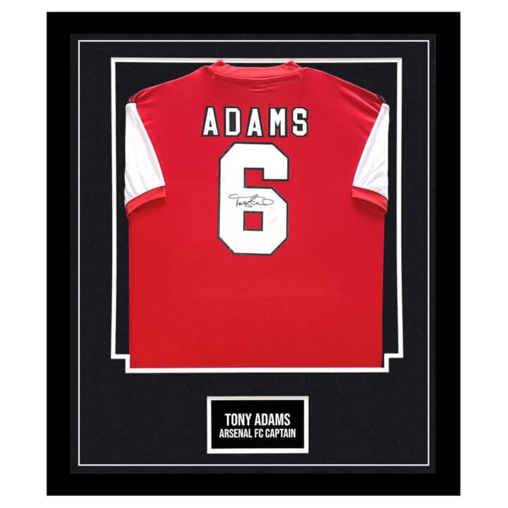 Signed Tony Adams Framed Shirt - Arsenal FC Captain