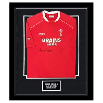 Signed Warren Gatland & Alun Wyn Jones Framed Shirt - Grand Slam 2008