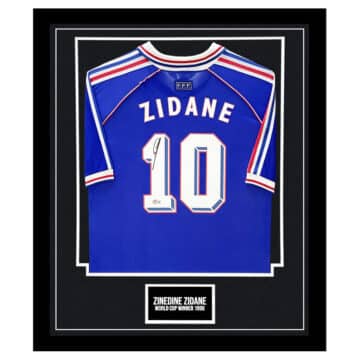 Signed Zinedine Zidane Framed France Shirt - World Cup Winner 1998