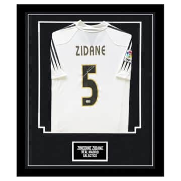 Signed Zinedine Zidane Framed Shirt - Real Madrid Galactico Icon