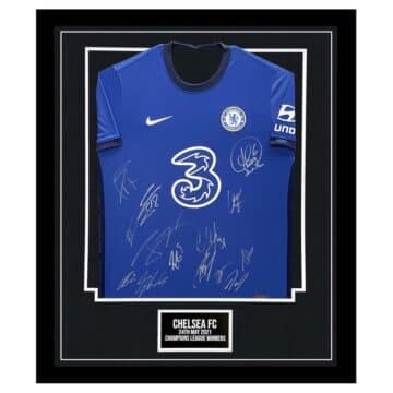 Chelsea Football Club Singed Framed Shirt - UCL Winners 2021