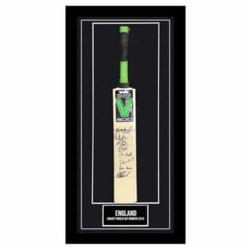 England Signed Framed Bat - Cricket World Cup Winners 2019