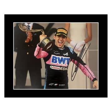 Esteban Ocon Signed Photo Display - 12x10 Formula 1 Icon 2023