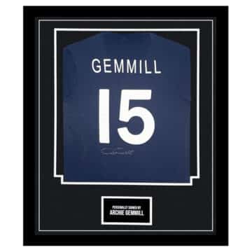 Framed Archie Gemmill Signed Shirt - Scotland Icon Autograph