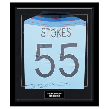 Framed Ben Stokes Signed Shirt - England Cricket Icon